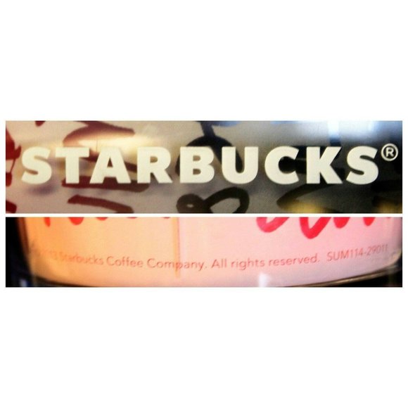 2013 Starbuck Grande Tumbler Pink Ombre Frappuccino Lover Metallic Dome Lid 16oz - Picture 11 of 12